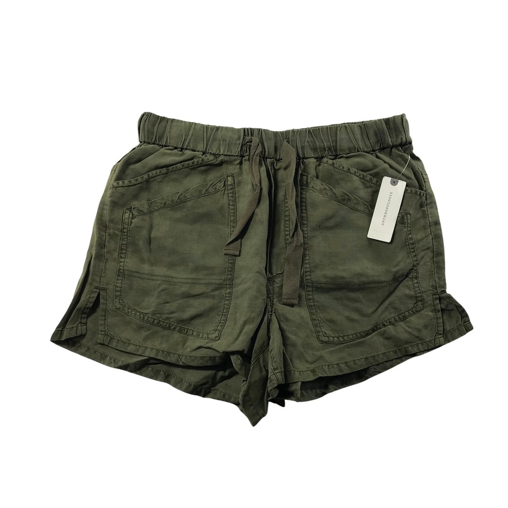 Pilcro Anthropologie Moss Green Lyocell Linen Utility Shorts XS NWT OB1864525